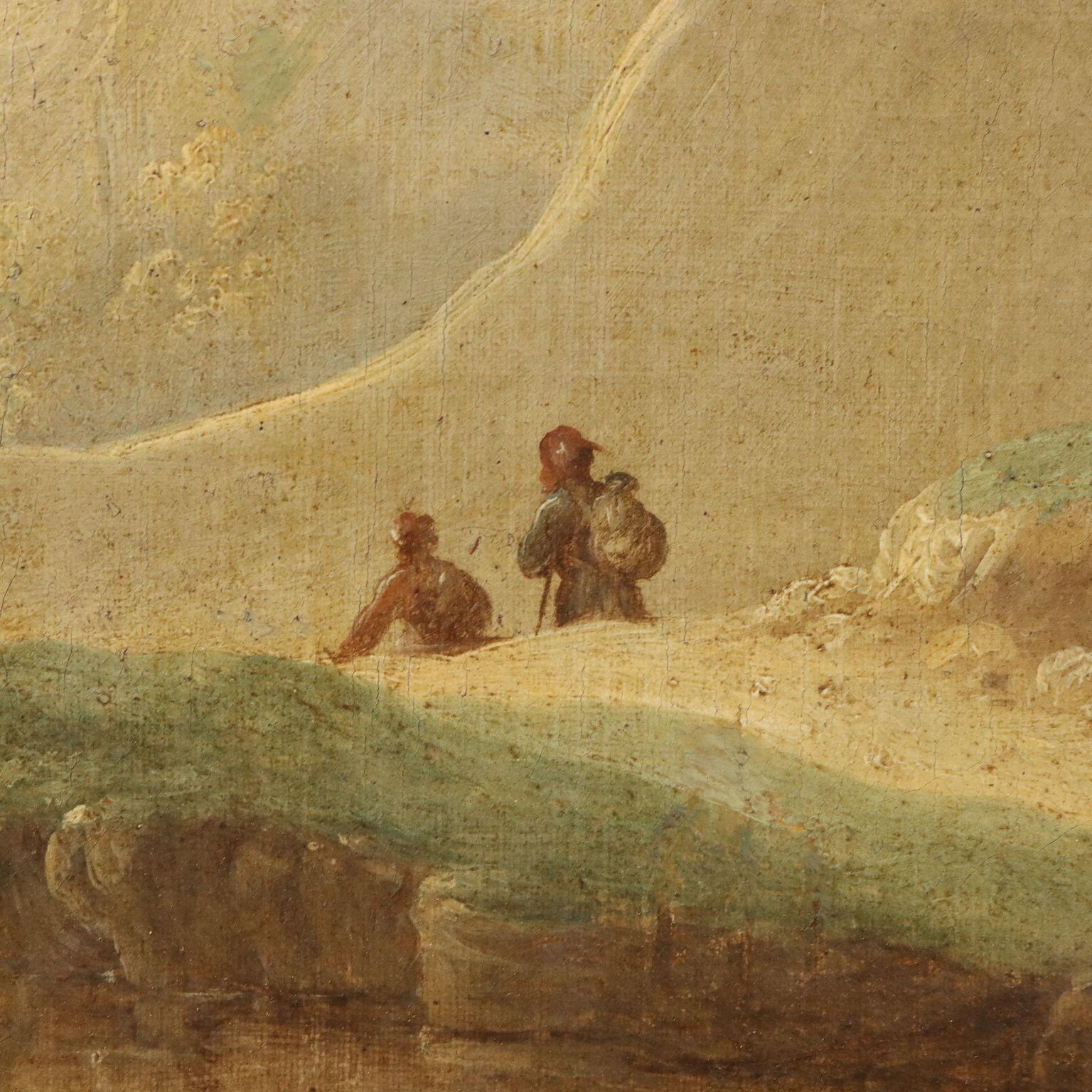 Olio su tela. Seconda metà del XVIII secolo.
Al retro è presente cartiglio scritto a mano, datato Maggio 1835 e indicante diverse importanti famiglie (Castelbarchi, Fraganeschi, Castelbarco Litta Albani) del Nord Italia, che probabilmente furono