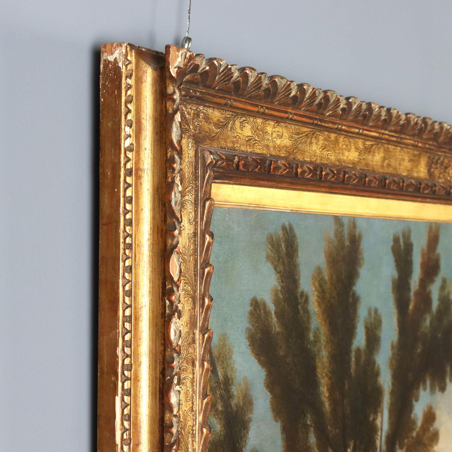 Dipinto Paesaggio Fluviale con Figure XVIII secolo im Angebot 5
