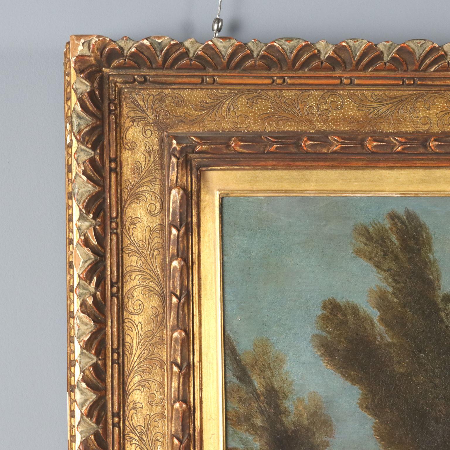 Dipinto Paesaggio Fluviale con Figure XVIII secolo im Angebot 4