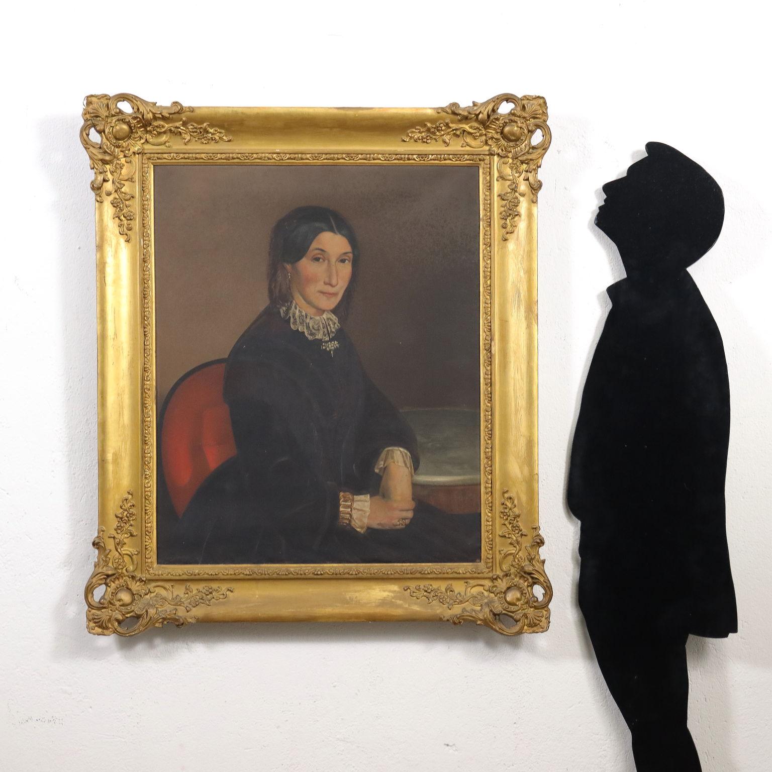 Antique Female Portrait Painting '800 1