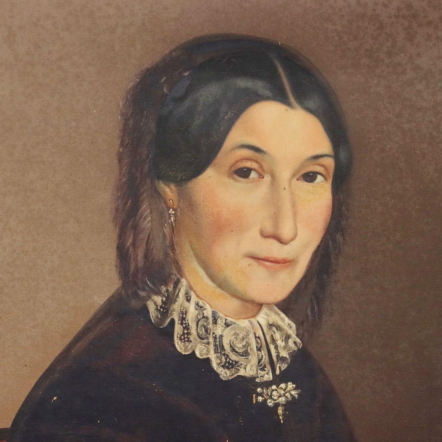 Antique Female Portrait Painting '800 2