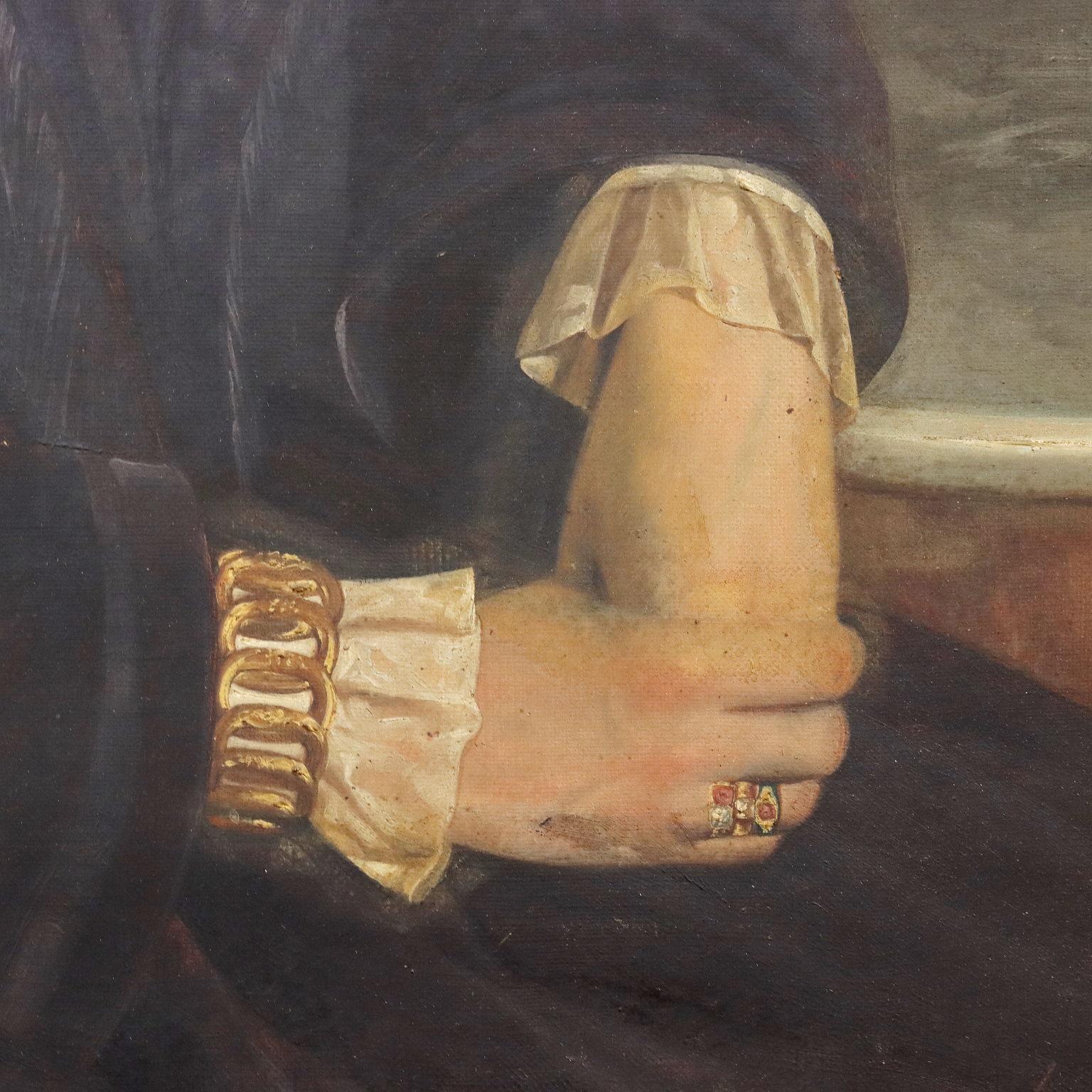 Antique Female Portrait Painting '800 4
