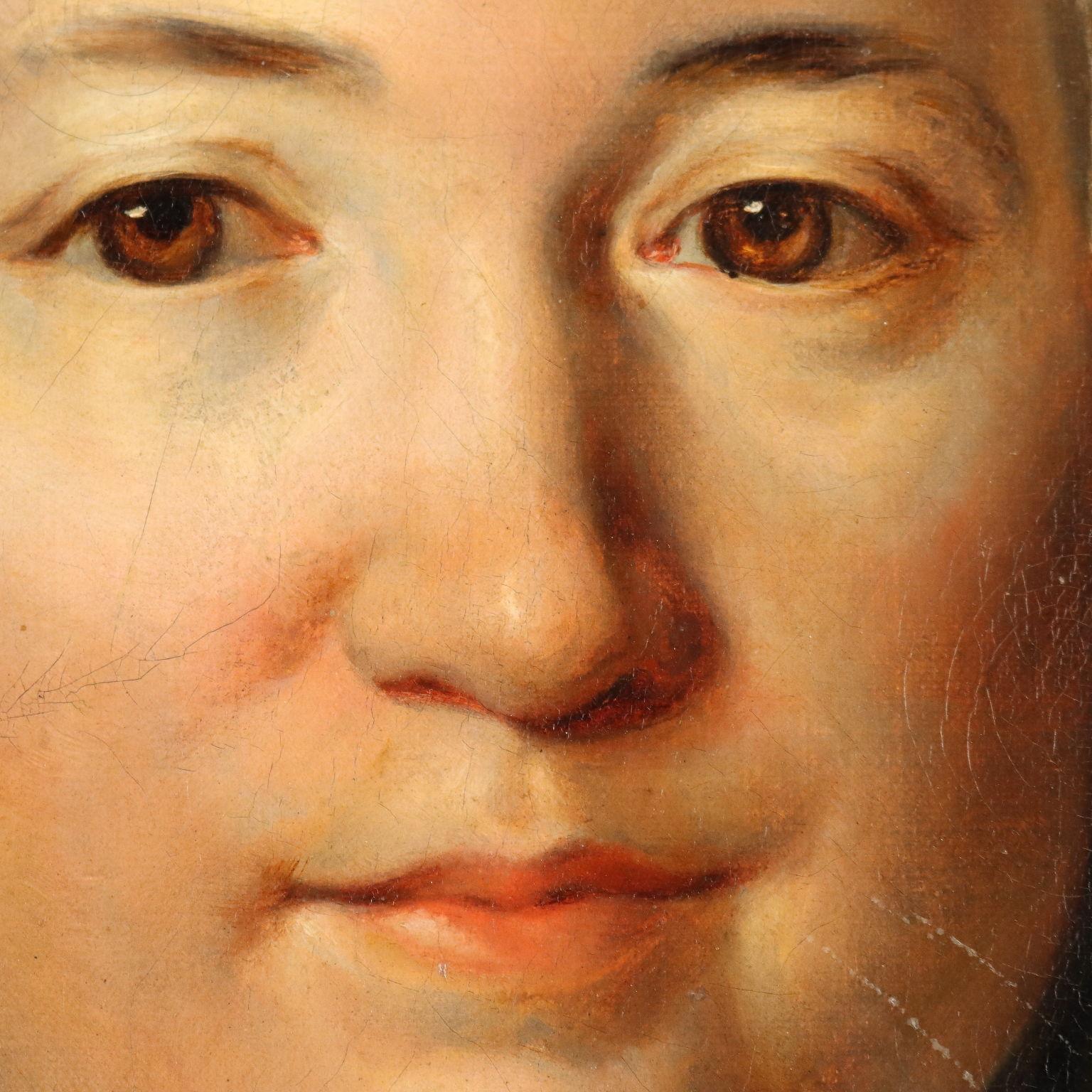 Dipinto Ritratto de Madame di Graffigny - Brown Portrait Painting by Unknown
