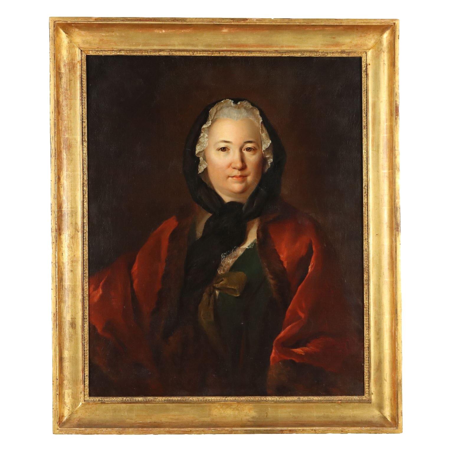 Unknown Portrait Painting - Dipinto Ritratto de Madame di Graffigny