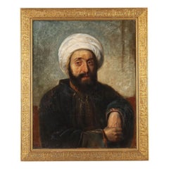 Dipinto Ritratto di Arabo con Turbante XIX secolo
