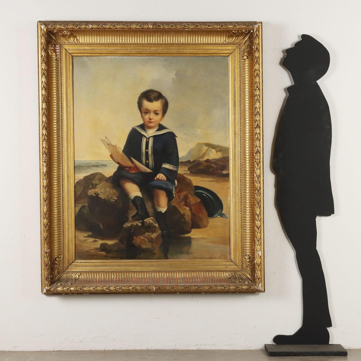 Dipinto Ritratto di Bambino XIX secolo – Painting von Unknown