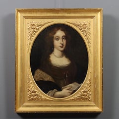 Painting Portrait of a Woman with Sheet Music Oil on canvas Northern European School 17th cent