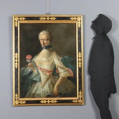 Painting Portrait of a Gentlewoman with Flowers 18th century