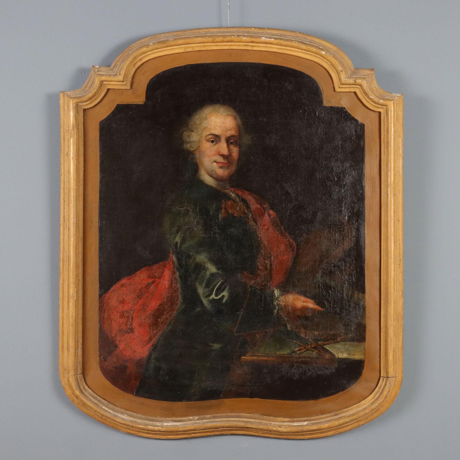 Dipinto Ritratto di Gentiluomo XVIII secolo. Olio su tela.