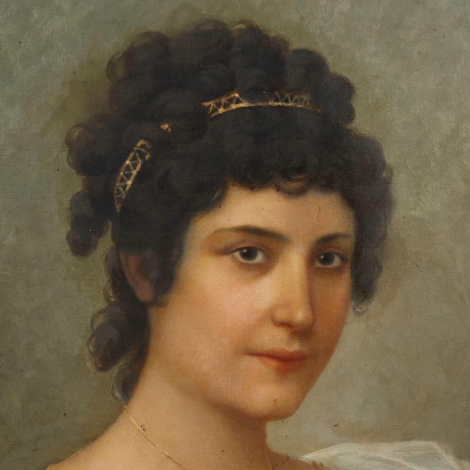 Dipinto Ritratto di Maria Ciaffi fine 800 inizi 900 (Grau), Figurative Painting, von Unknown