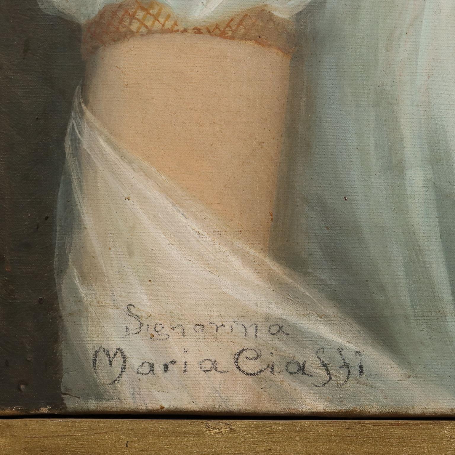 Dipinto Ritratto di Maria Ciaffi fine 800 inizi 900 im Angebot 3