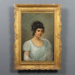 Dipinto Ritratto di Maria Ciaffi fine 800 inizi 900