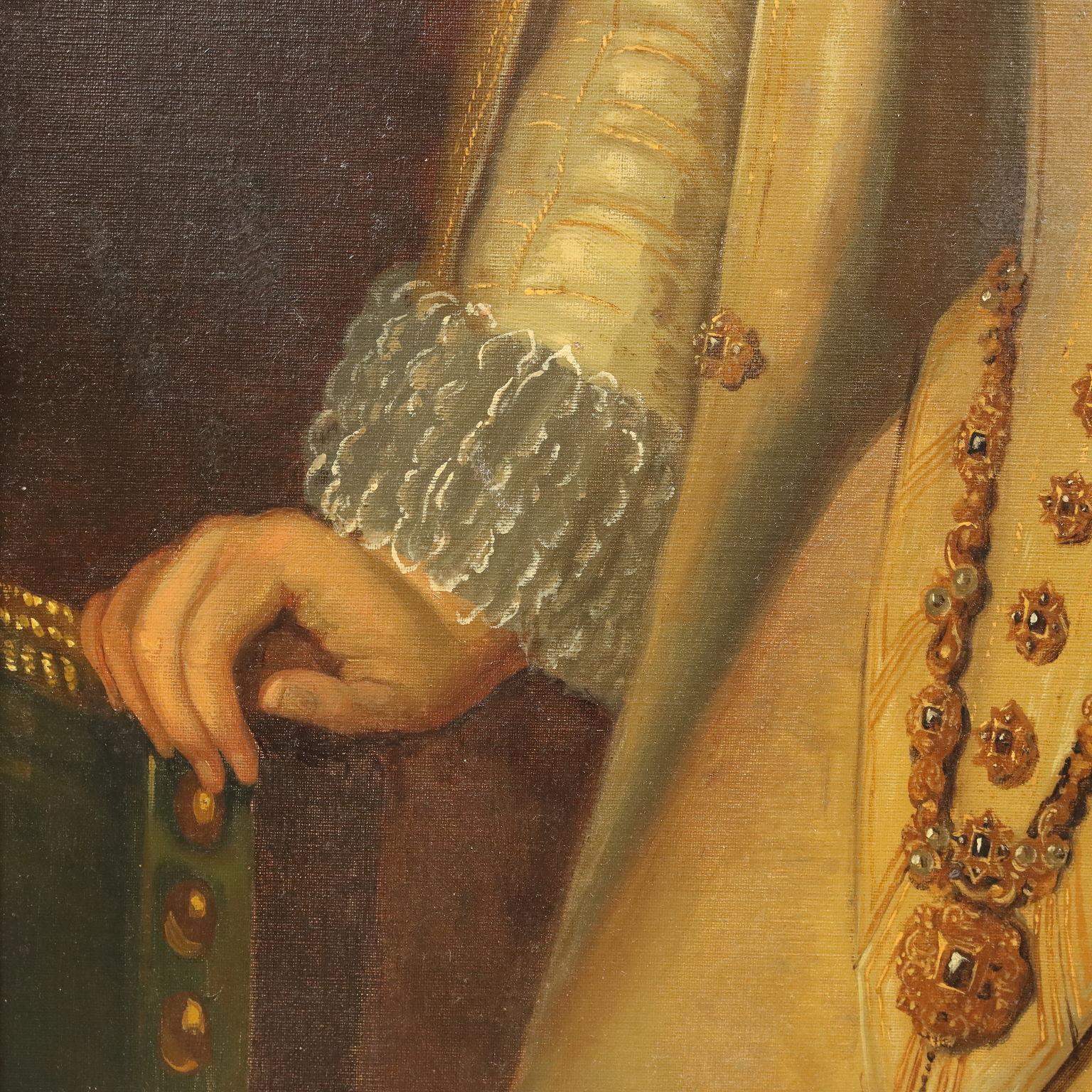 Dipinto Ritratto di Nobildonna fein 800 im Angebot 4