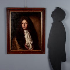 Painting Male Portrait In the Style of Jakob Ferdinand Voet late 1600s early 1700s