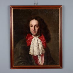 Pintura Retrato masculino al estilo de Jakob Ferdinand Voet finales del siglo XVII - principios del XVIII