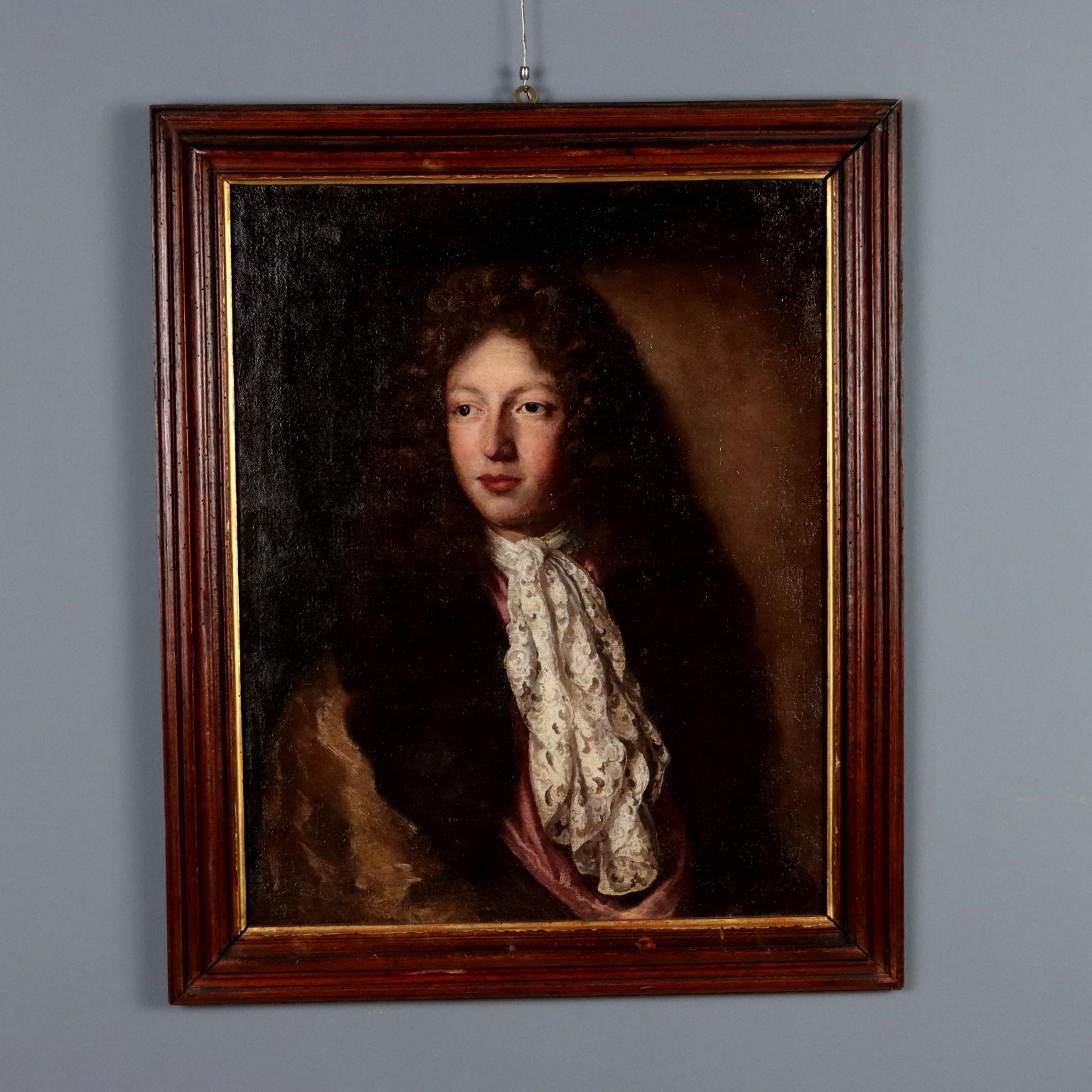 Dipinto Ritratto Maschile Nello stile di Jakob Ferdinand Voet fine 600 inizi 700