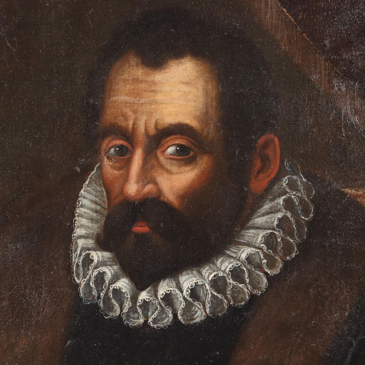 Dipinto Ritratto maschile XVII secolo - Portrait Painting Marrone di Unknown