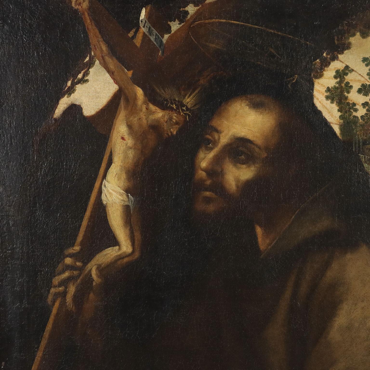 Dipinto San Francesco in Preghiera XVII-XVIII secolo - Painting Altro stile artistico di Unknown