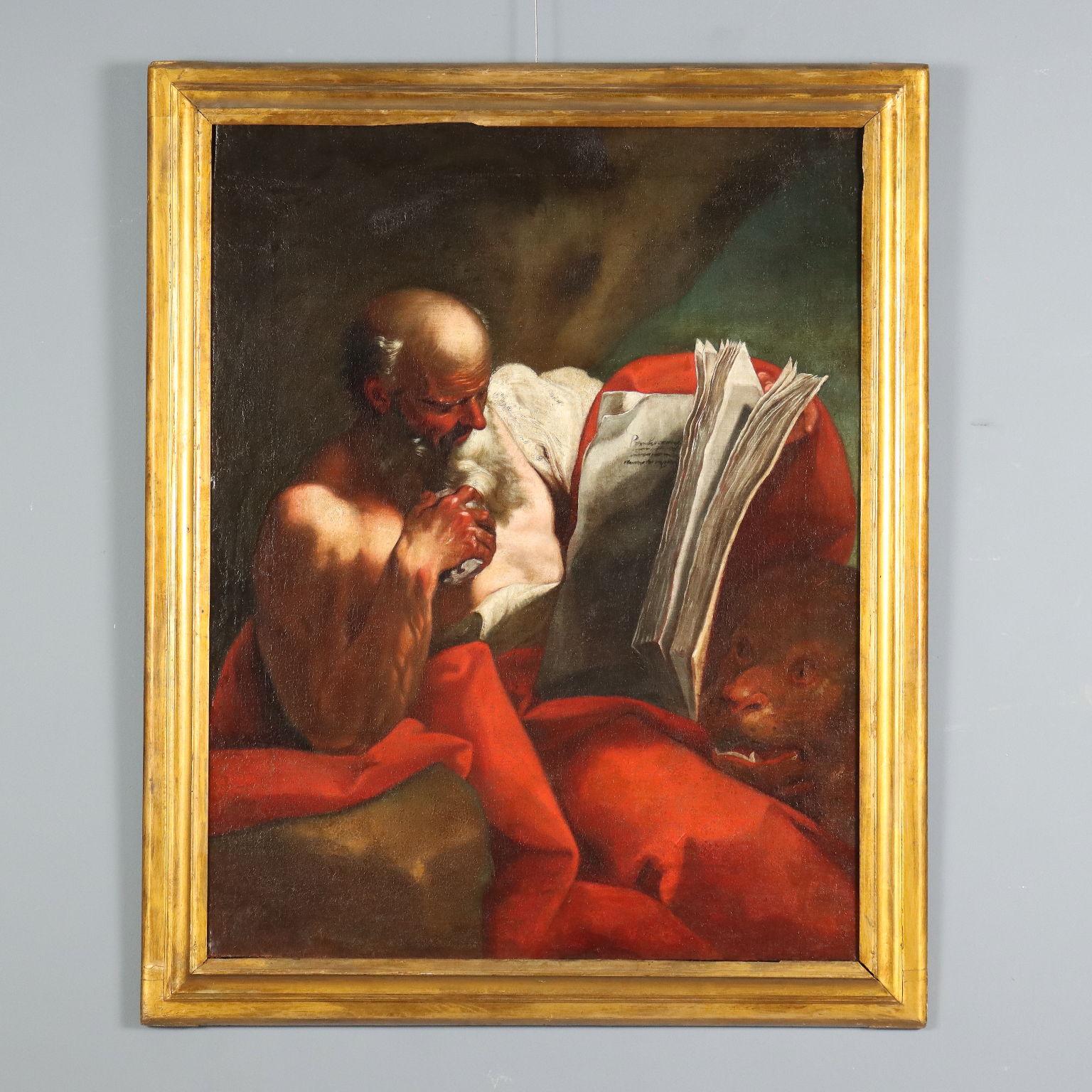 Dipinto San Girolamo Penitente XVII secolo – Painting von Unknown