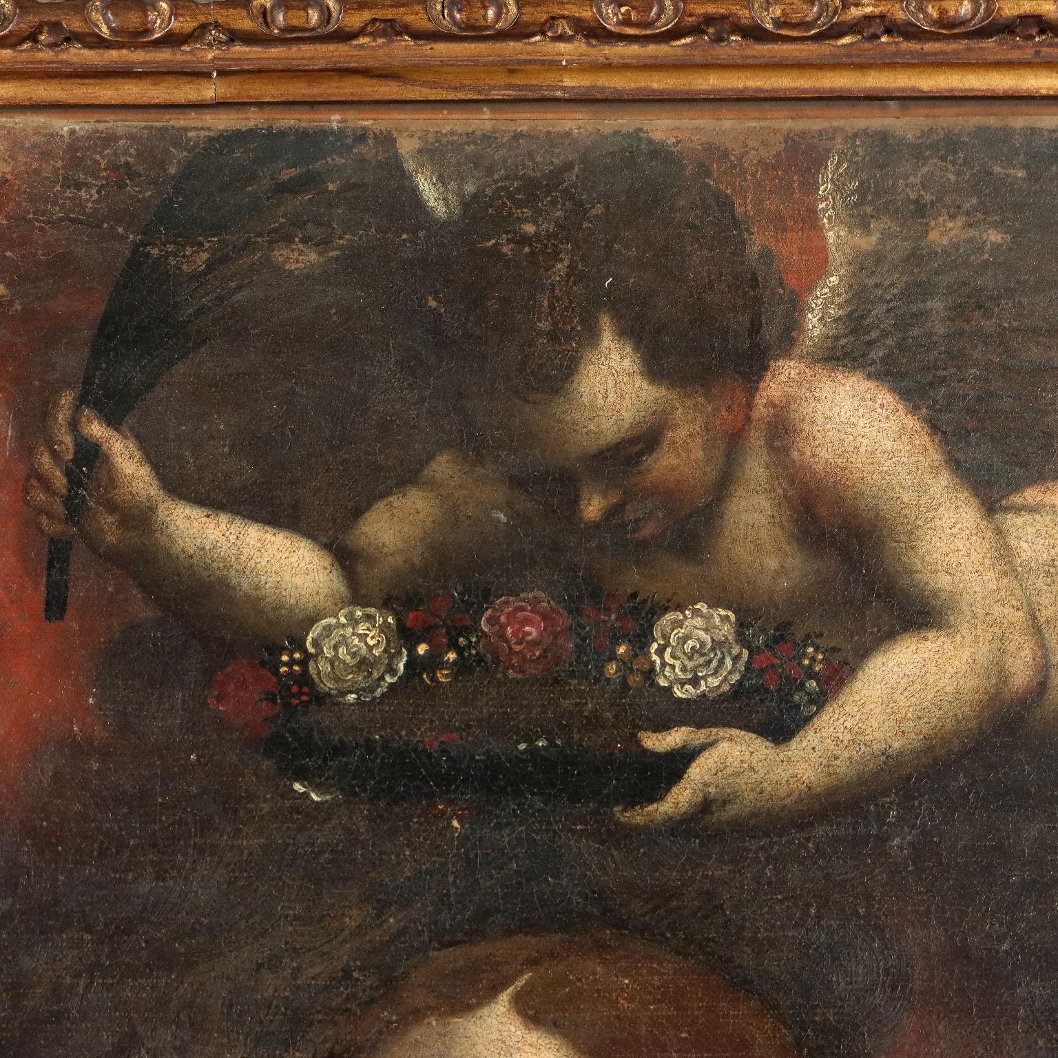 Dipinto Santa Caterina d'Alessandria XVII secolo For Sale 2