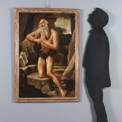 Dipinto Sant'Onofrio Penitente Olio su tela. Scuola centro - italiana XVII secol