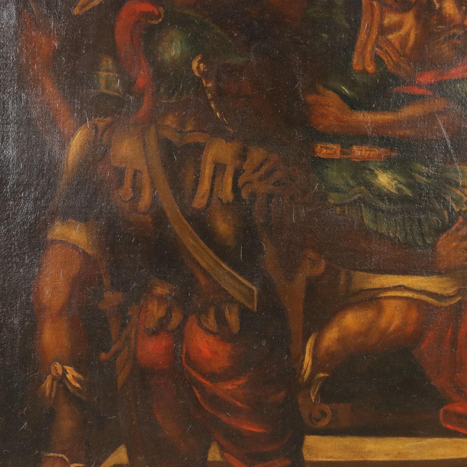 Dipinto Scena Biblica. Davide che suona l'Arpa XVII secolo in vendita 1