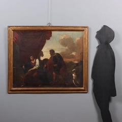 Pintura Escena bíblica Tamar y Judas Siglo XVII