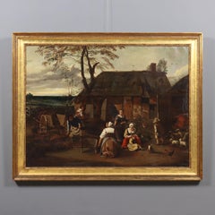 Pintura Escena campestre Siglo XIX