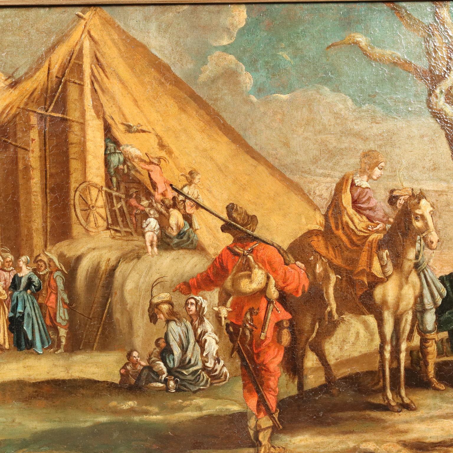 Dipinto Scena di Vita Popolare XVIII secolo - Autres styles artistiques Painting par Unknown