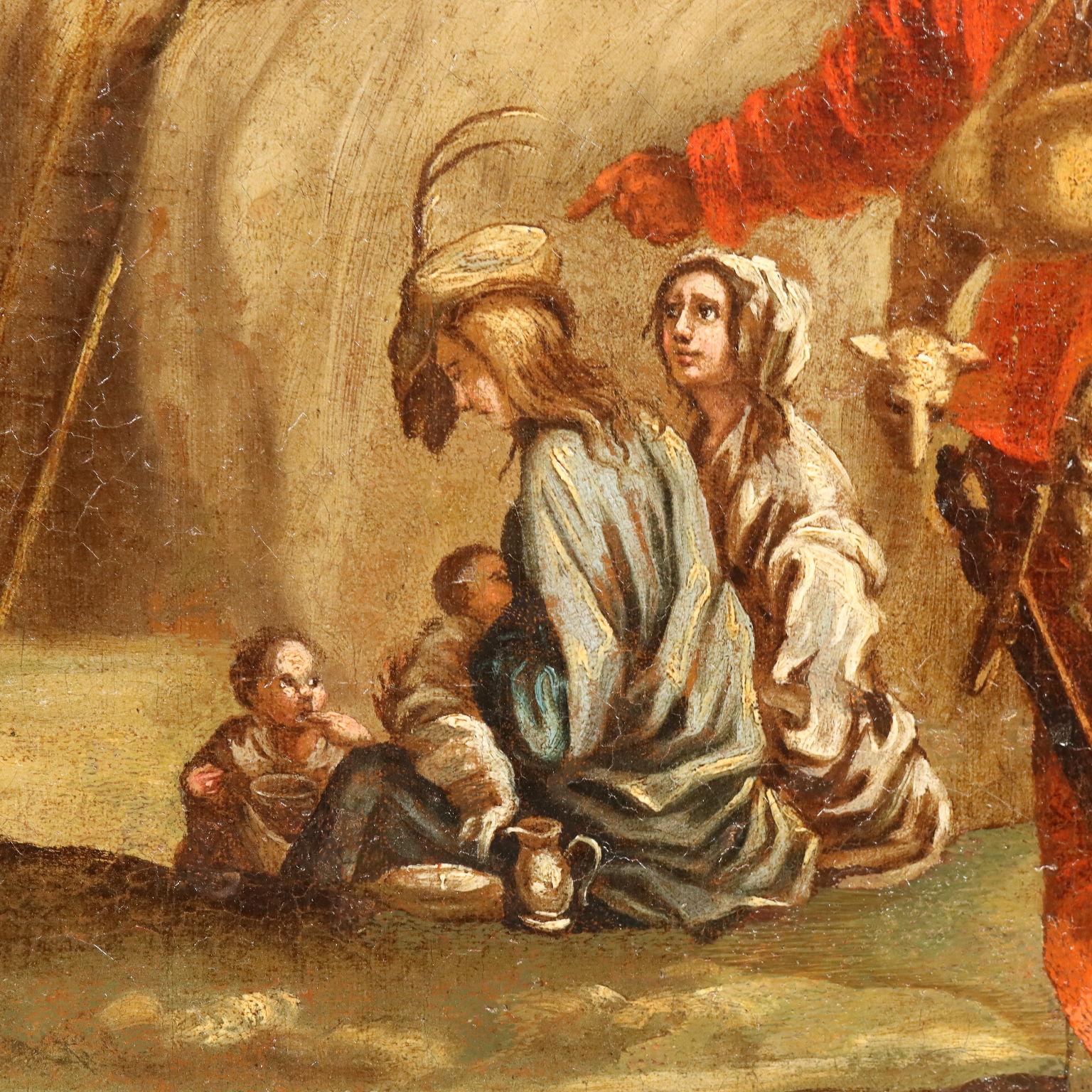 Dipinto Scena di Vita Popolare XVIII secolo en vente 1