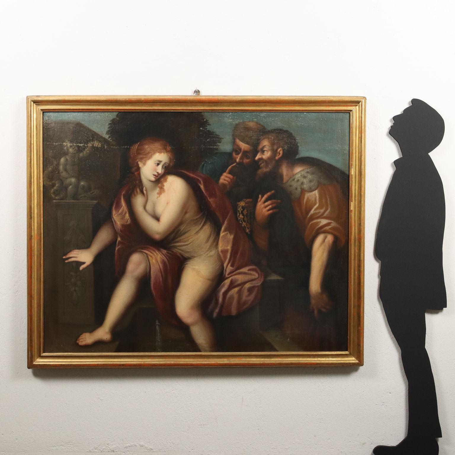 Dipinto Susanna e i Vecchioni, XVII secolo - Painting by Unknown
