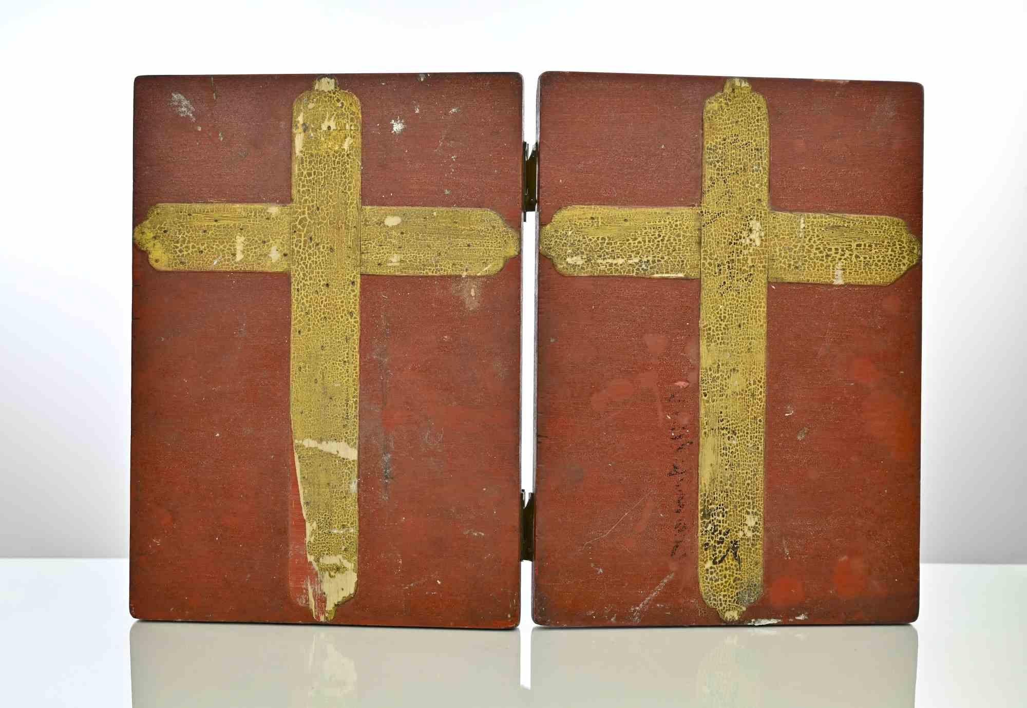 Diptych  Icon representing the Archangel Michael and Saint Alexius, realized by Russian School in the late 19th Century.

Good condition.