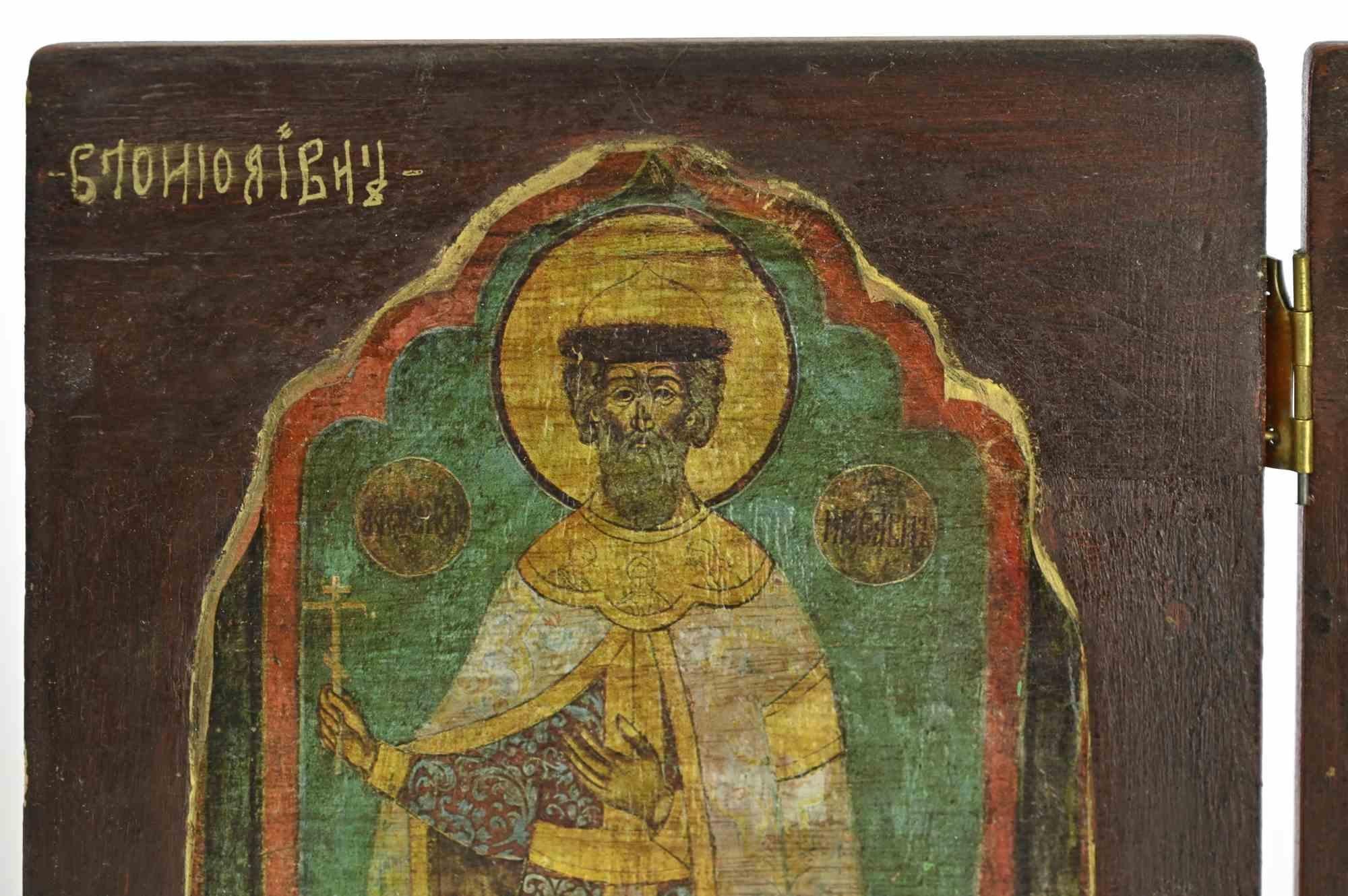 Diptych Icon by Russian School - 19th Century For Sale 1