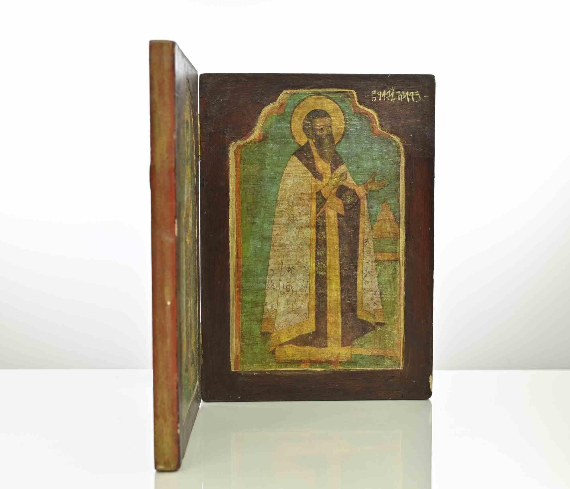 Diptych Icon by Russian School - 19th Century For Sale 3