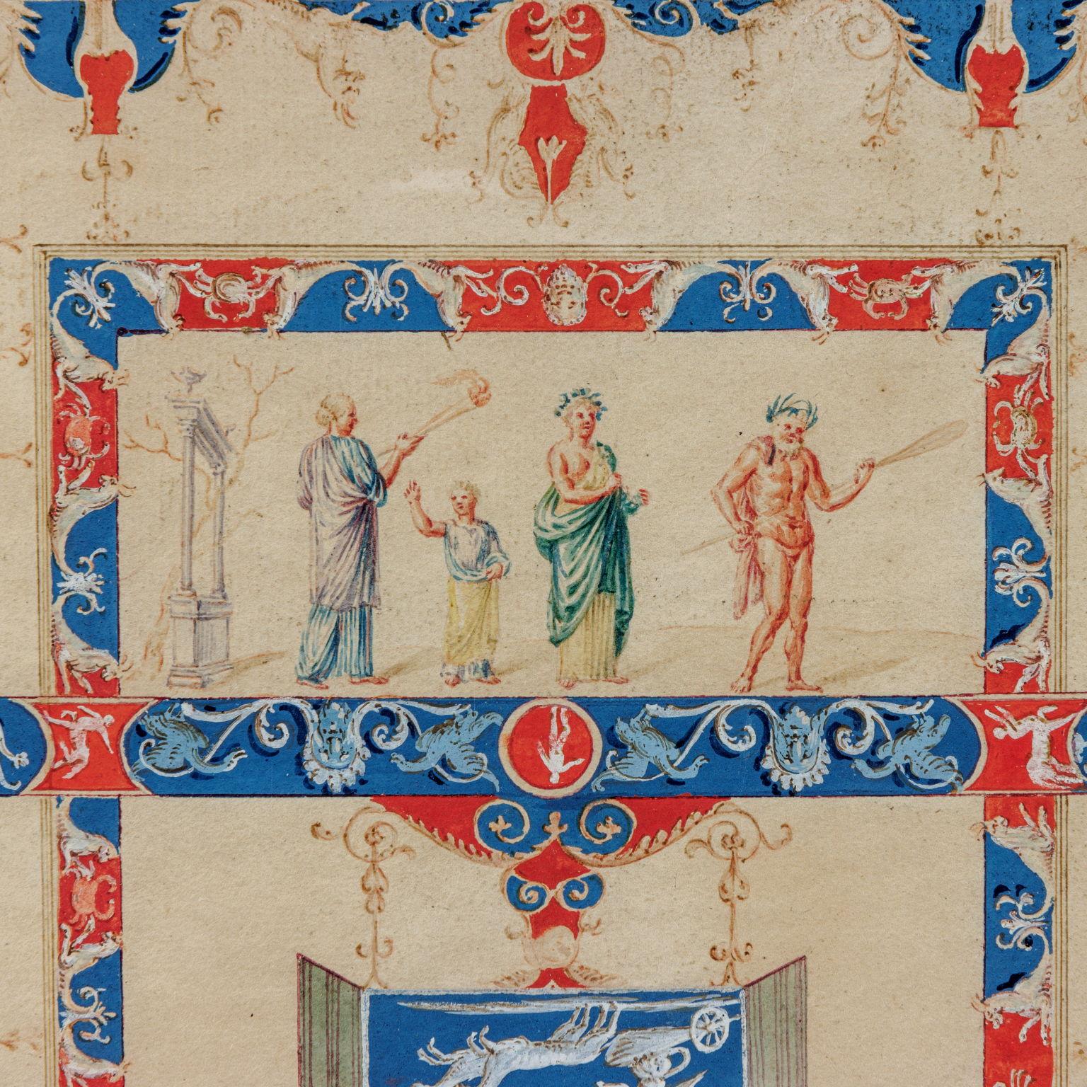 Zeichnung, Gewölbe des Adlersaals Domus Aurea Vincenzo Brenna (Sonstige Kunststile), Painting, von Unknown