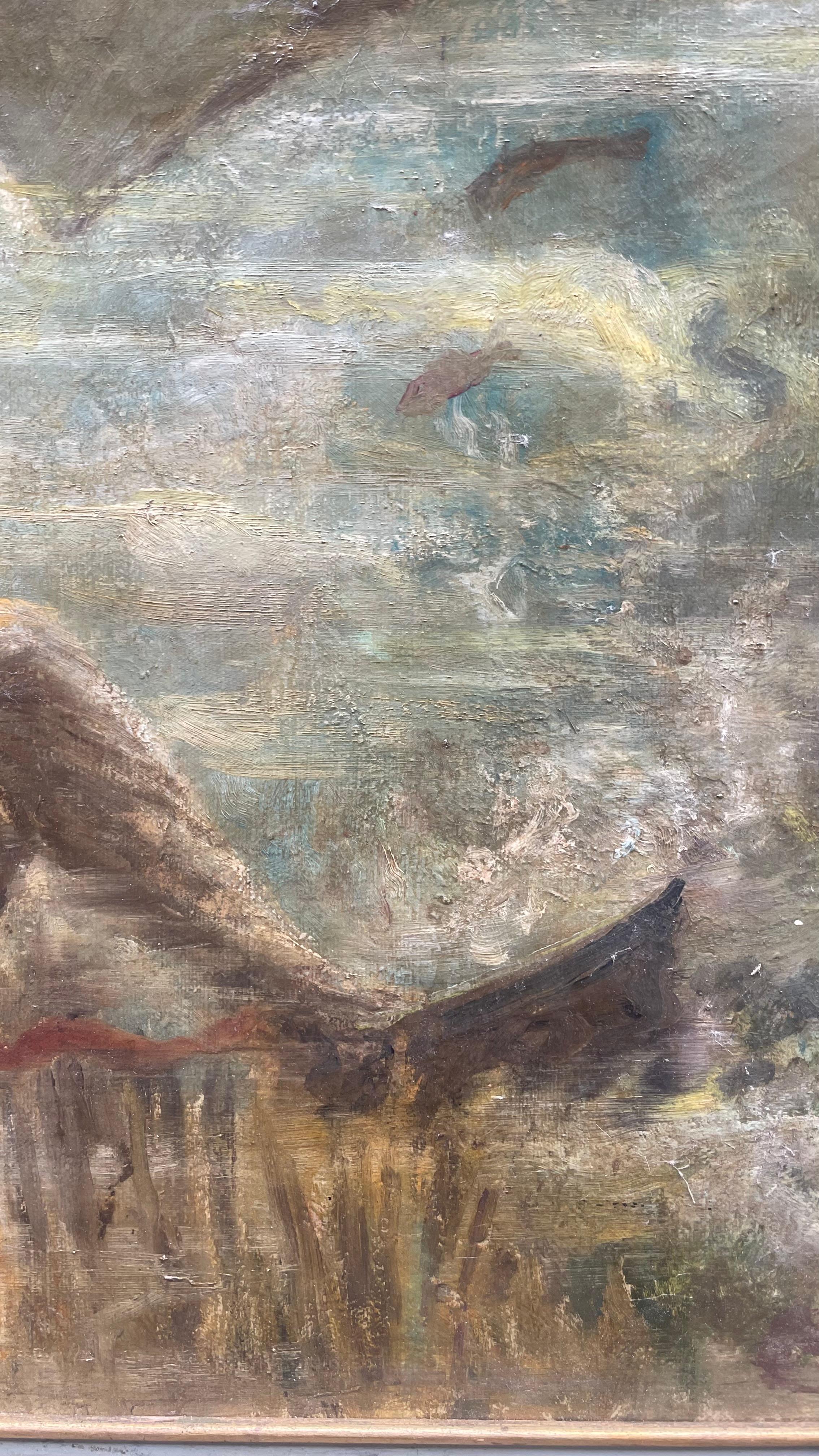 Diver with Grouper under a Boat – Mid-20th Century en vente 7