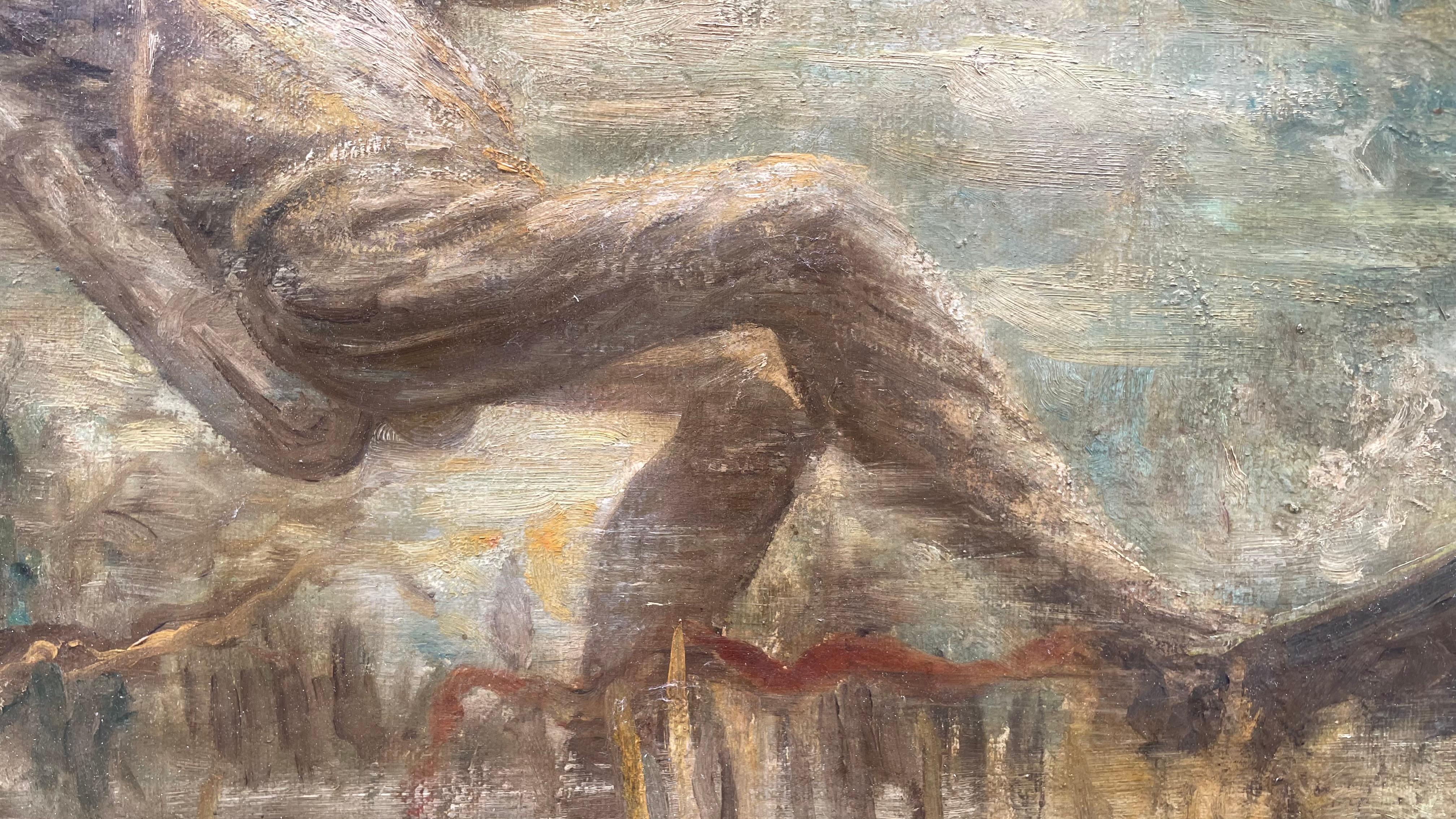 Diver with Grouper under a Boat – Mid-20th Century en vente 8