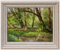 Dmitri Osipov - Framed 20th Century Oil, Sunlight in the Wood