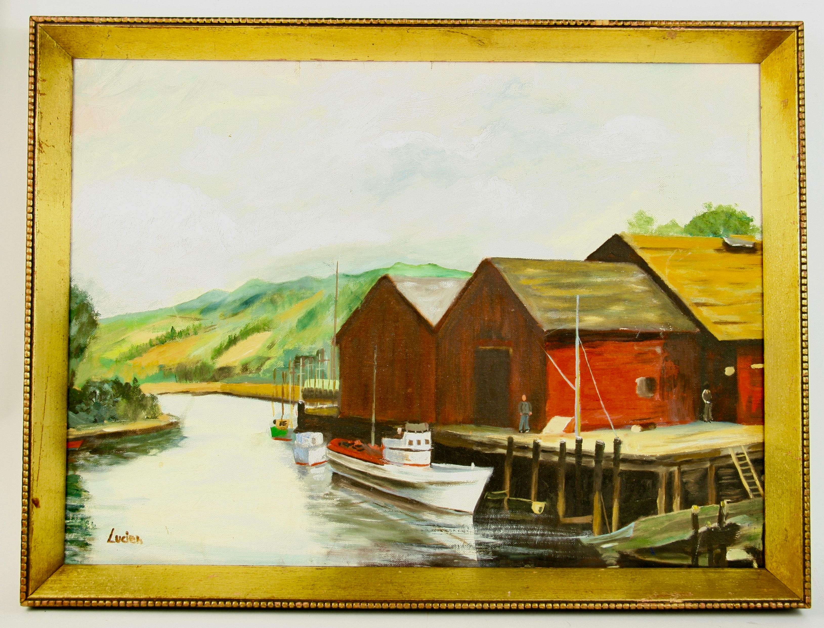 Dockside at The Cannery Seascape Landscape  Painting 3