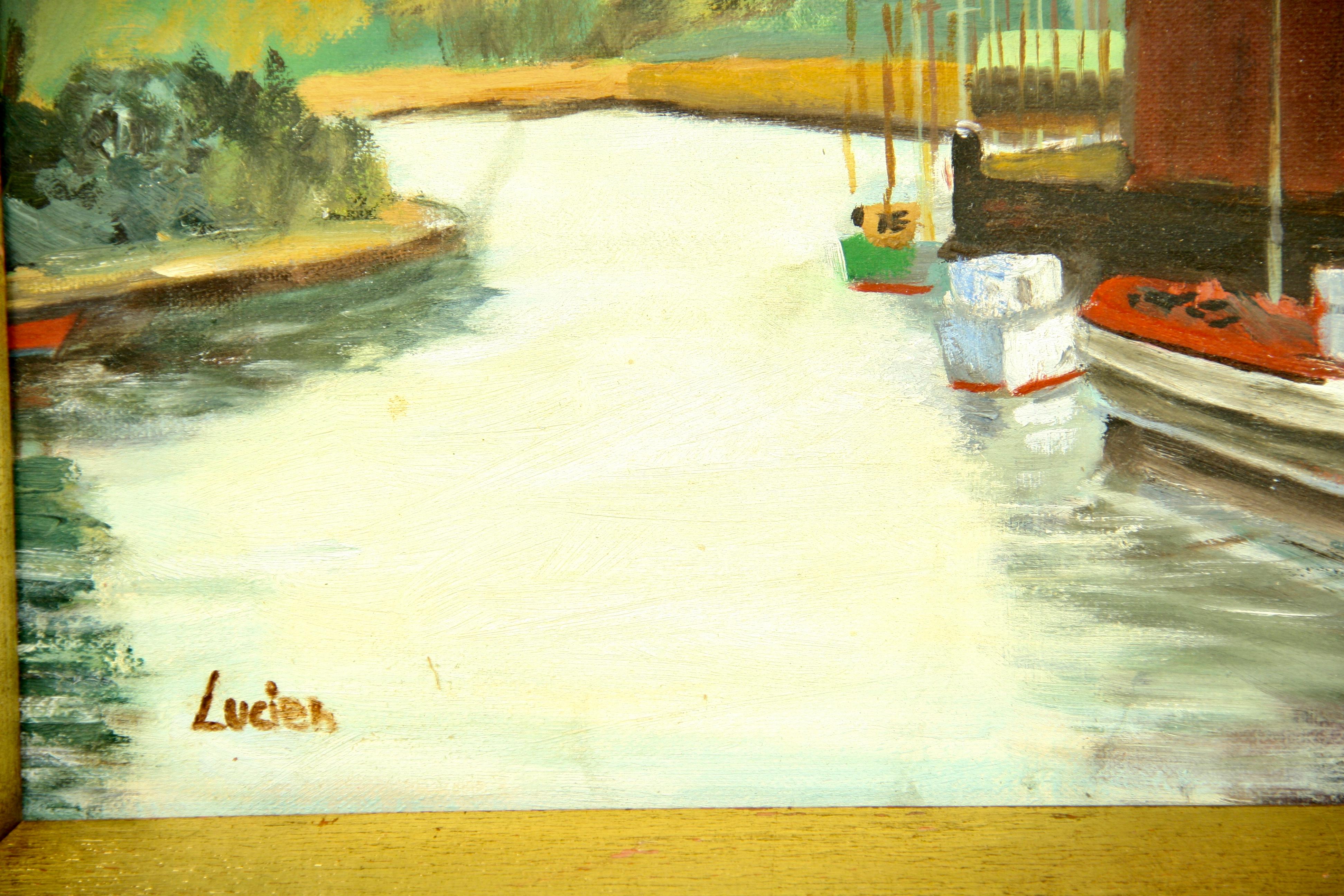 Dockside at The Cannery Seascape Landscape  Painting 4