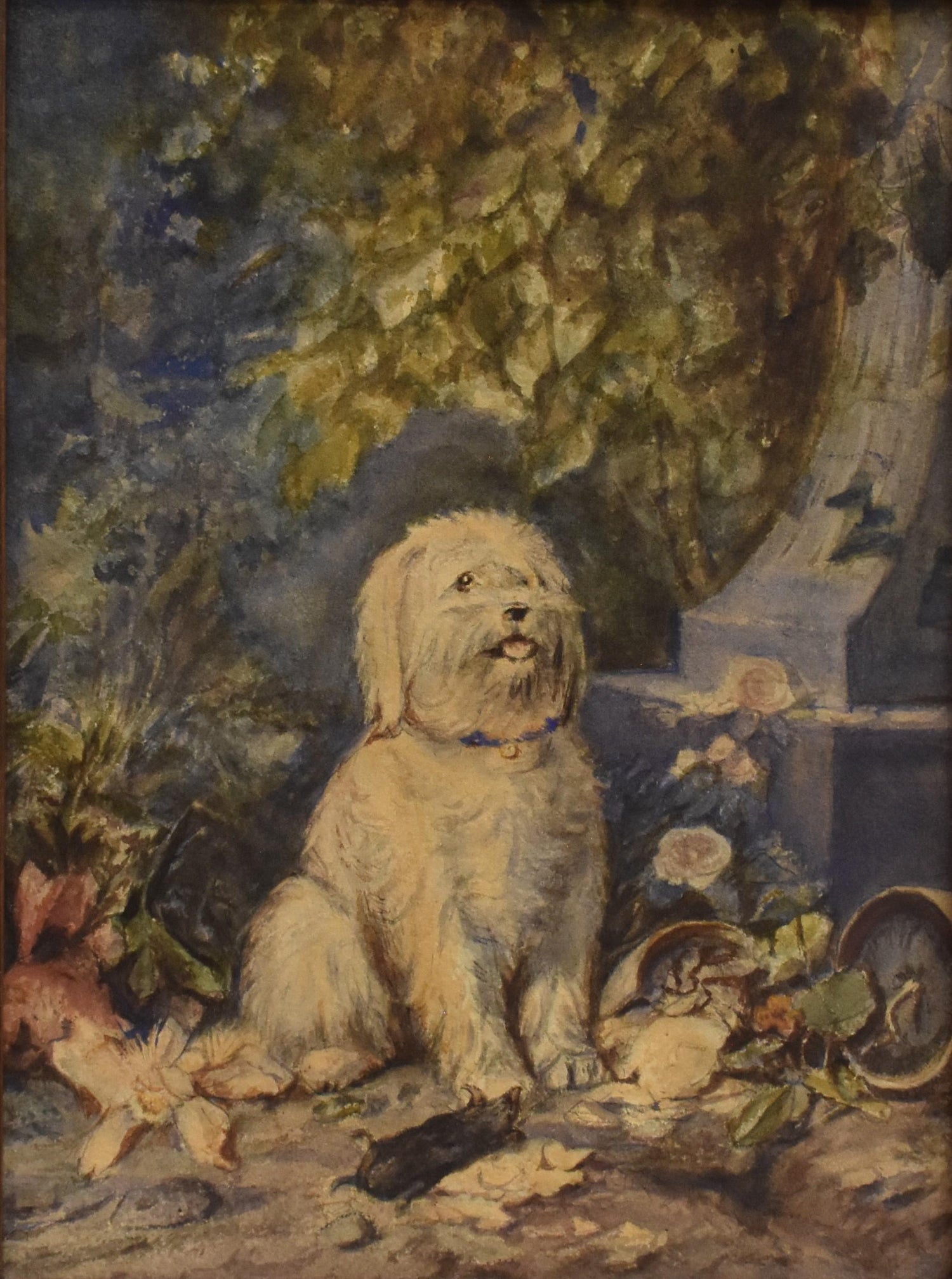 Unknown Dog Realist Naturalist Classic Watercolor For Sale At 1stdibs