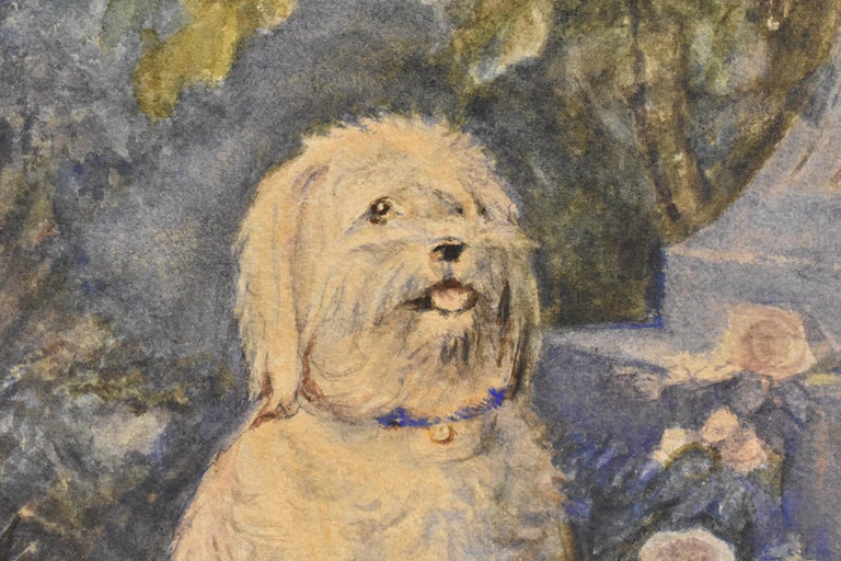 Unknown Dog Realist Naturalist Classic Watercolor For Sale At 1stdibs