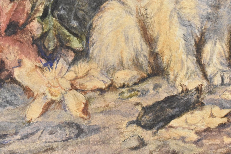 Unknown Dog Realist Naturalist Classic Watercolor For Sale At 1stdibs