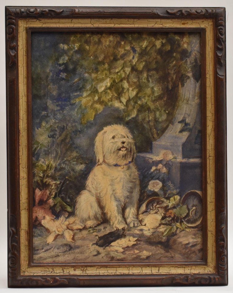 Unknown Dog Realist Naturalist Classic Watercolor For Sale At 1stdibs