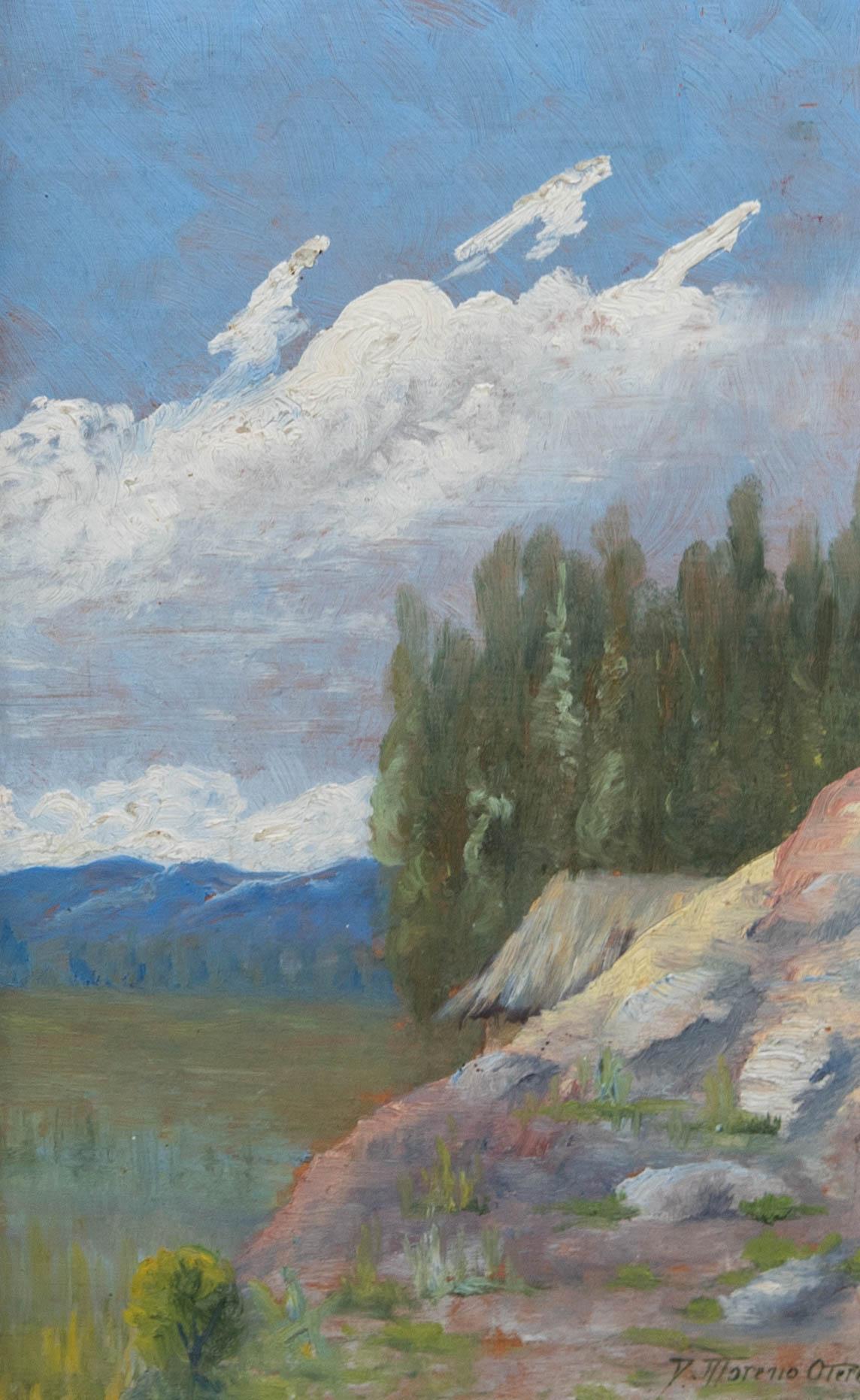 Domingo Moreno Otero (1882-1948) - Mid 20th Century Oil, Spanish Mountains - Painting by Unknown