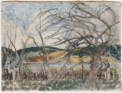 Dominique Picard - French Mid 20th Century Oil, Fields of Villeron