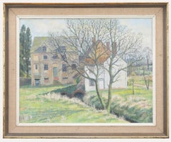 Donald Ewart Milner PRWA  (1898-1993) - Huile du milieu du 20e siècle, Le moulin désaffecté