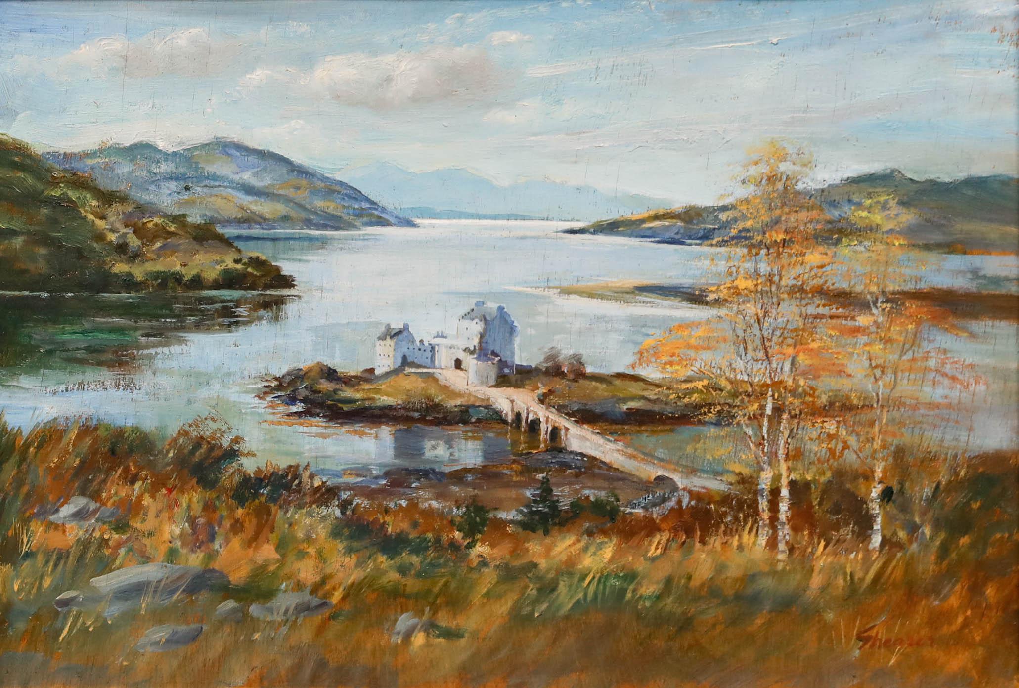 Donald M. Shearer (1925-2017) - 20th Century Oil, Eilean Donan Castle - Painting by Unknown