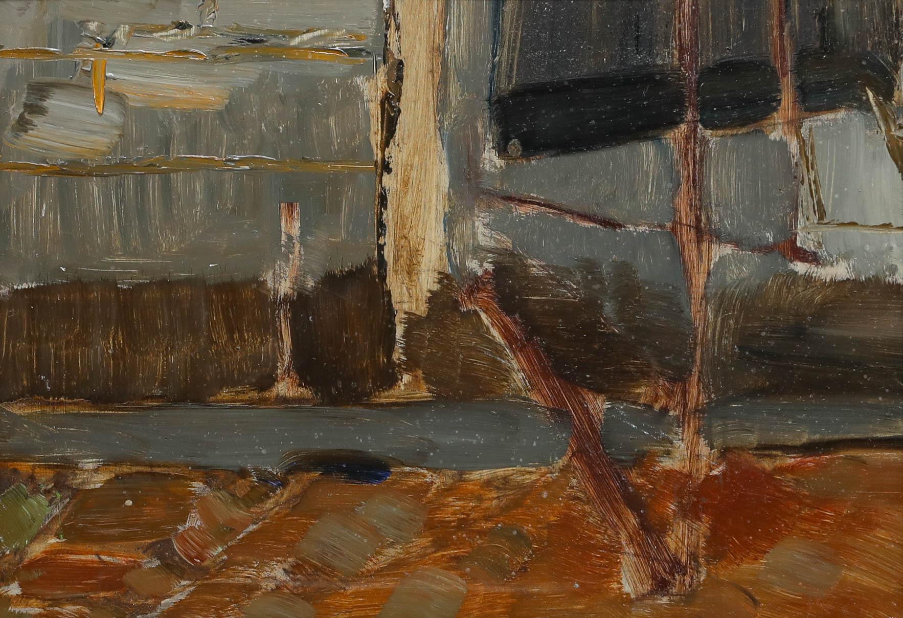 Donaldson - Olio della metà del XX secolo, Docklands - Painting di Unknown