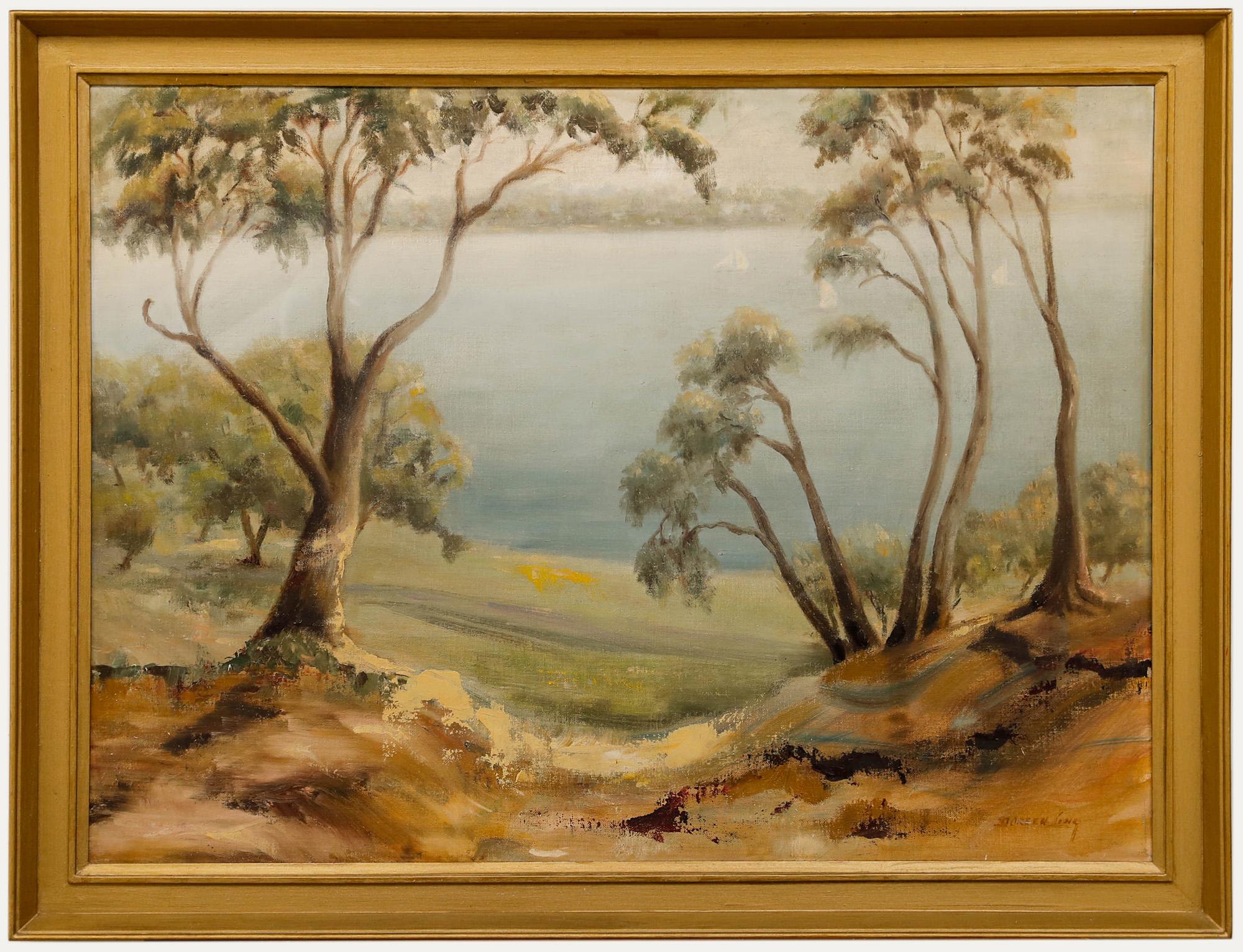 Doreen King  - École australienne du milieu du 20e siècle, huile, grenade à menthe